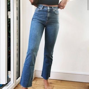 Tall high rise cropped flare jeans